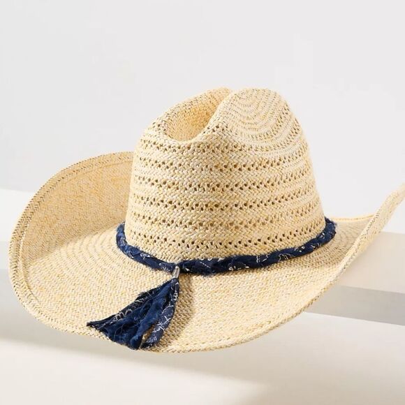 San Diego Hat Company x Anthropologie Annie Woven Straw Rancher Hat New! main image 7